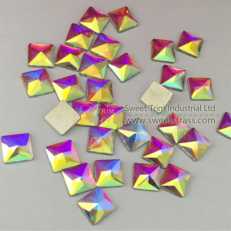 Factory hotsale nail art flat back crystal of Square shape