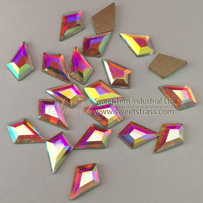 New Style Mix Shape Decoration Glass Crystal AB Nail Art Non Hotfix Rhinestones