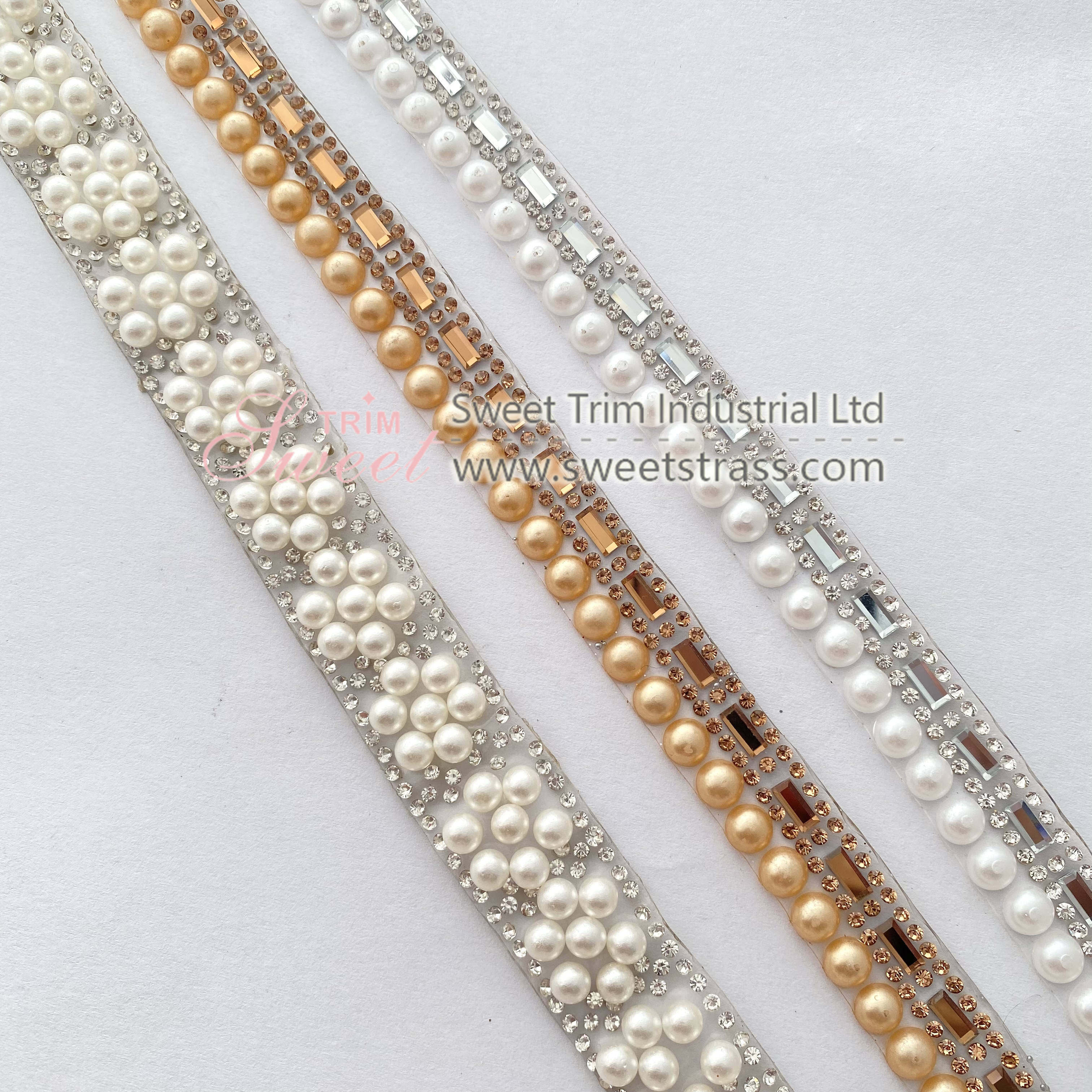 Clear Crystal Adhesive Tape Strass Hot Fix Trimming Band For Dress Deals In Wholesale