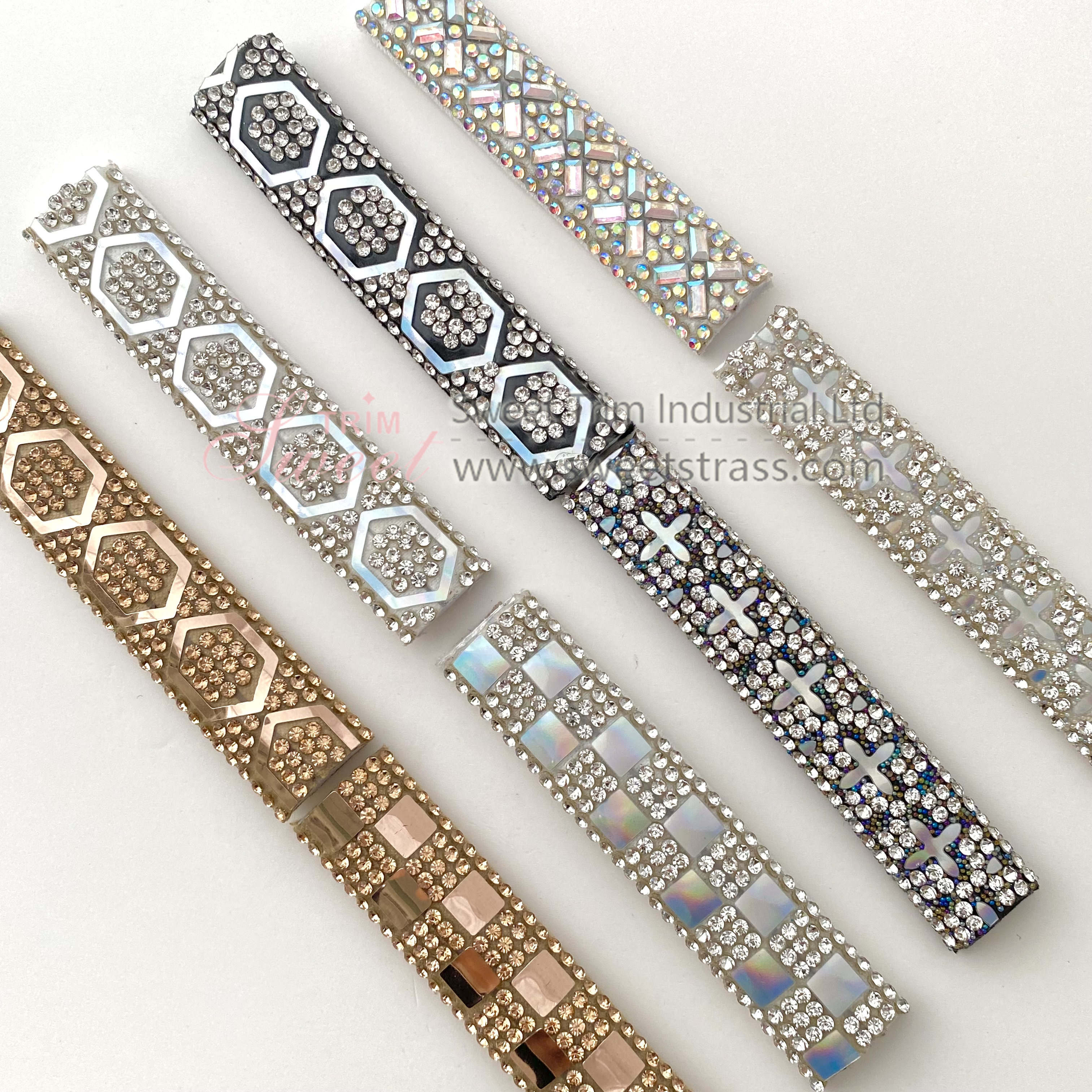 0.6cm-1.7cm cotton core diamond shoes, clothes and hats crystal rhinestone decorative rope