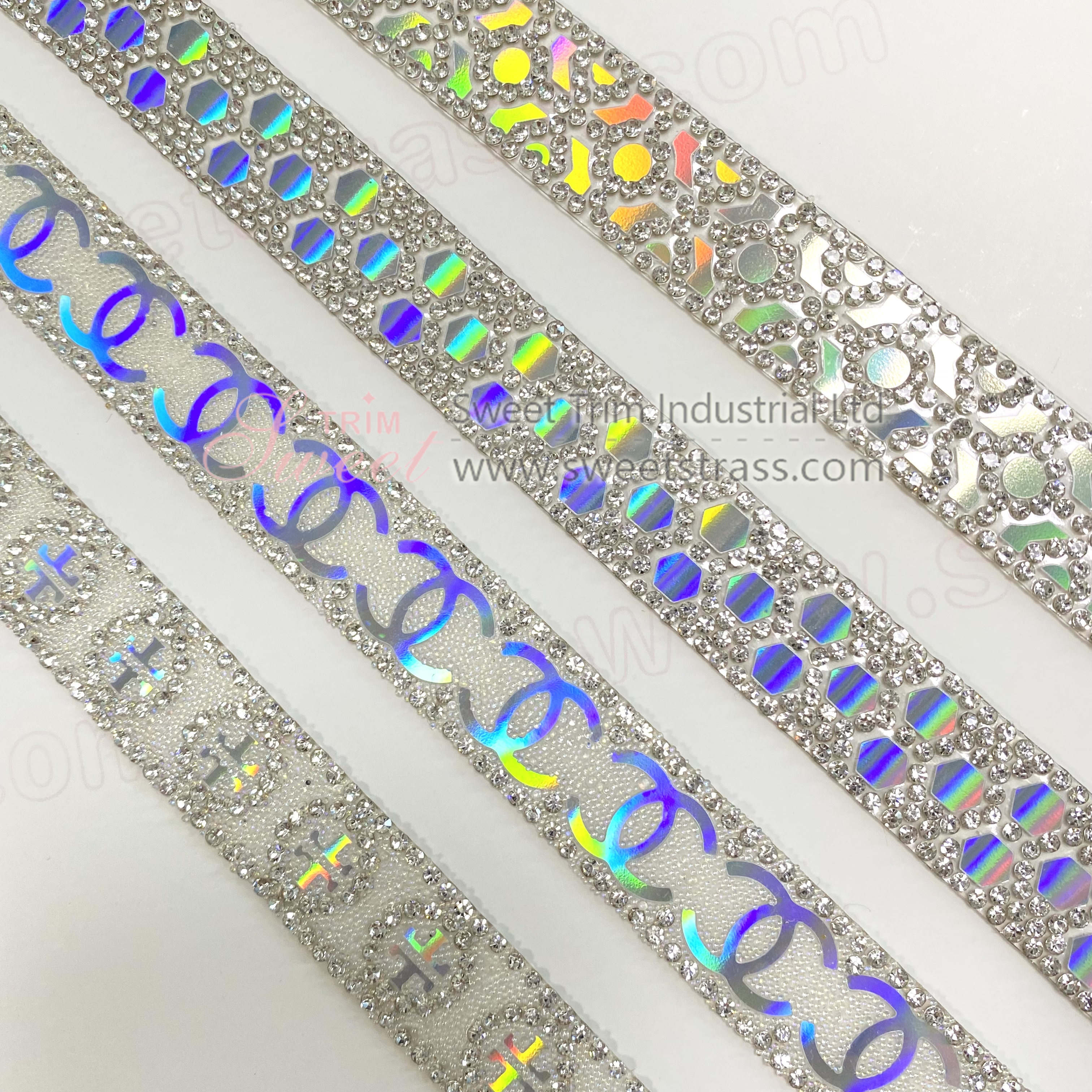 6mm Glitter String Diamond Round Rhinestone Cord String Rope Trim Crystal Rhinestone Tube Rope For Sweatshirts Winter Shoes