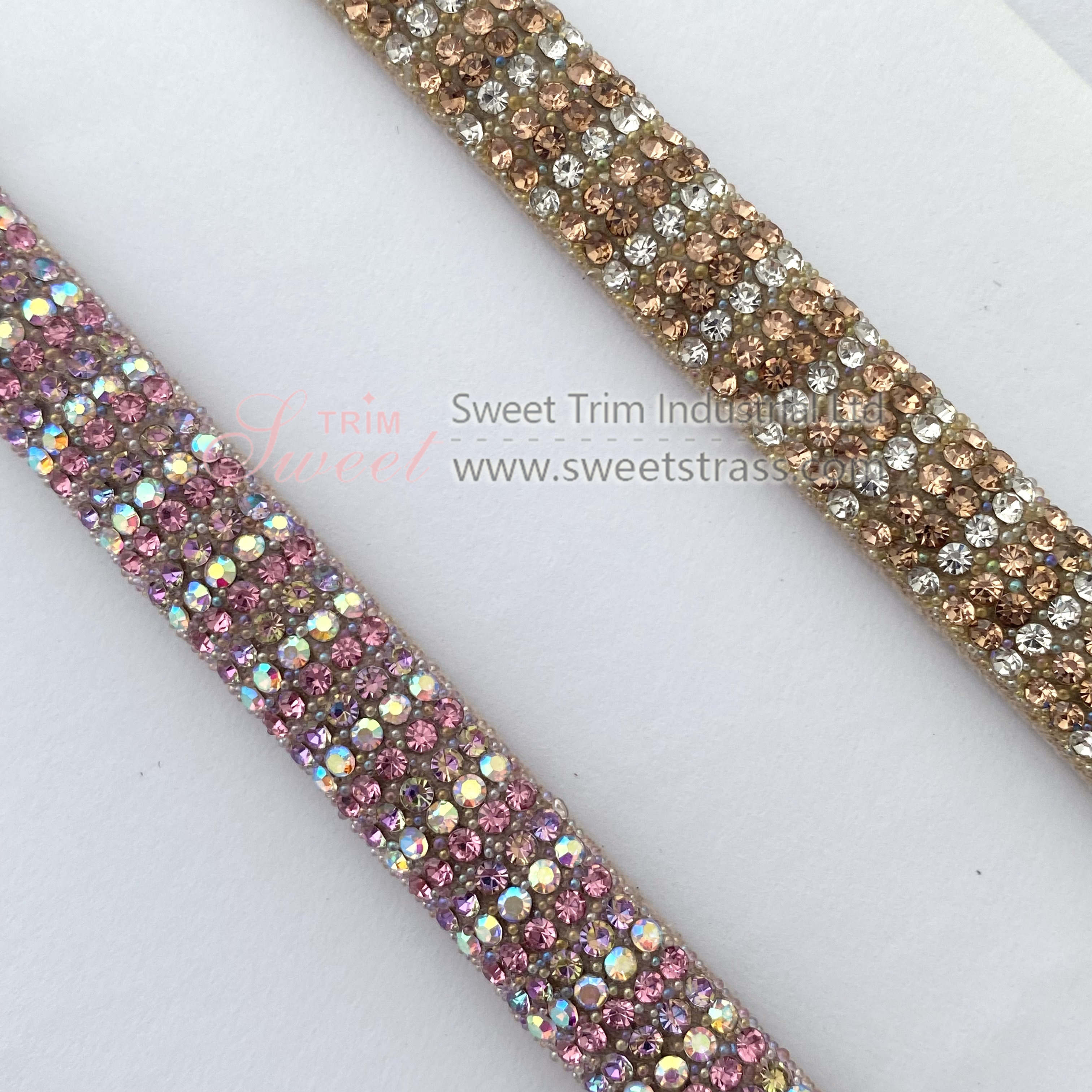 6mm Fashion Round Hoodie Custom Rhinestone Strings Crystal Diamond Rhinestone Tube Rope