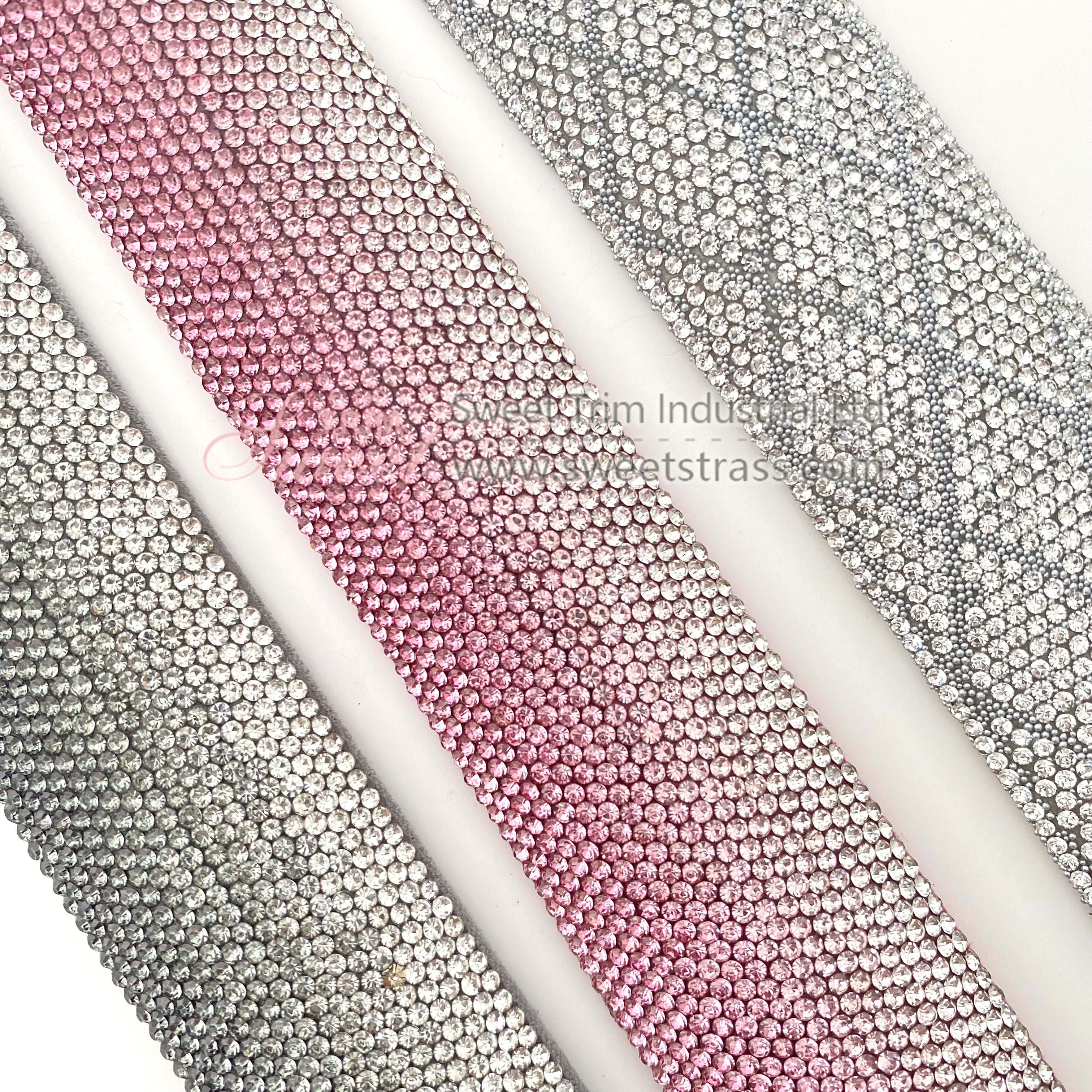 6mm Colored Diamond Glass Crystal Tube Bling Round Rhinestone Strip Cord Diy Clothes Bow Hoodies Earrings Strass Rope