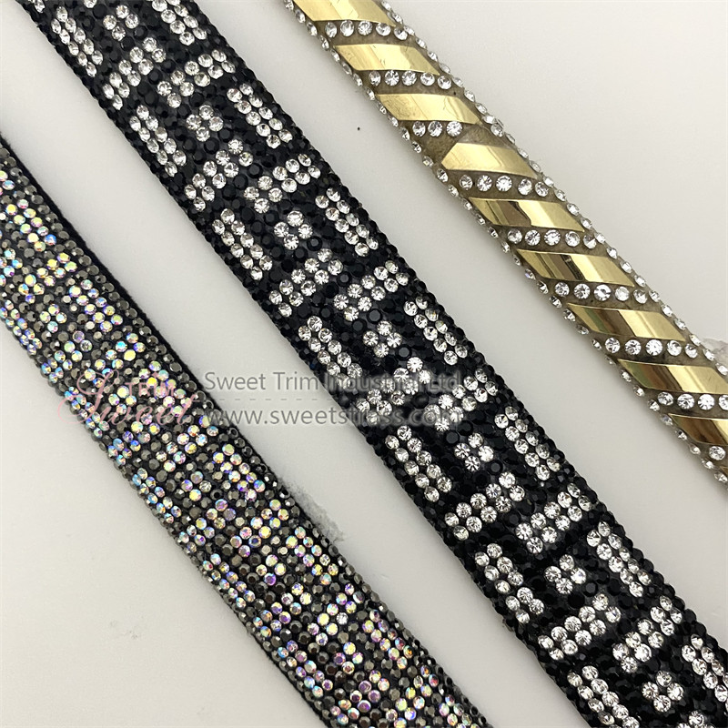 120cm Crystal beaded rhinestone trimming rope for costumes