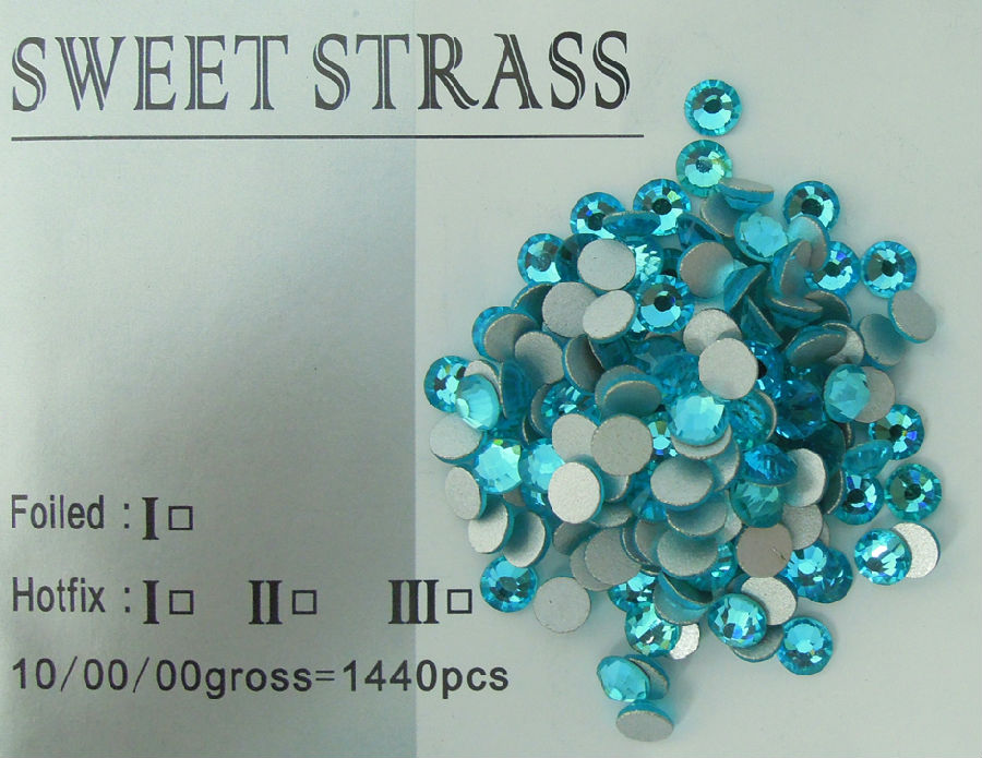 Non Hot Fix Rhinestone Crystals For Nails Art Light Sapphire